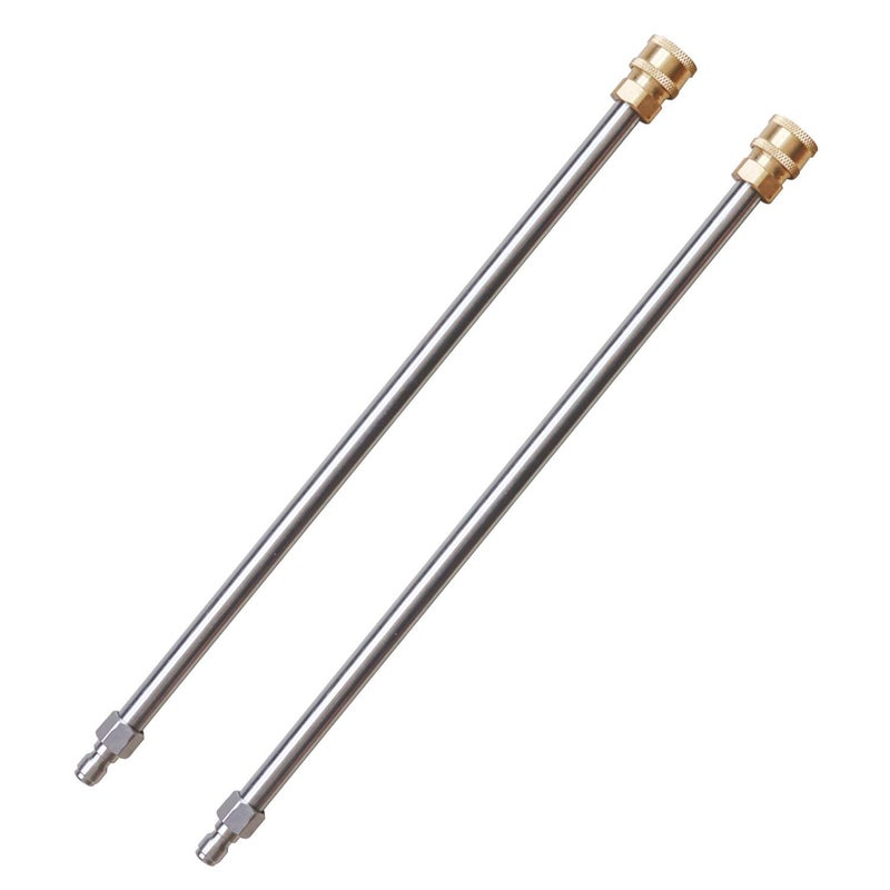 Xiny Tool Pressure Washer Extension Wand, 17 Inch Stainless Steel with 1/4" Quick Connect Power Washer Lance, 2 Pack - Image 1